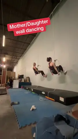Had a blast wall dancing with my daughter this afternoon! @Erika Hudson  #gravitydefied #dancingonthewalltrend #walldancing #harnessdance #aerialist #foryoupage #strongwomen #motherdaughter 
