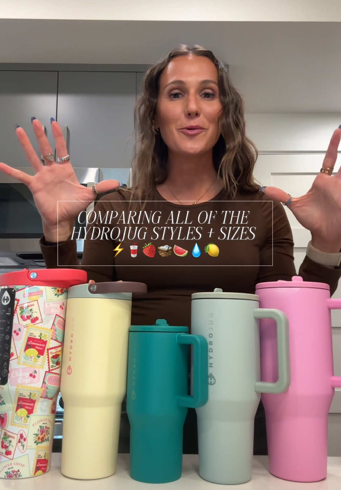 Comparing allil sizes of the insulated @HYDROJUG models !! as always, you can use code MSJOHNSON to save on any of these!!  🫶🏼⚡️🍓💧🧺⚡️🌼🌈 #hydrojug #hydrojugreview 