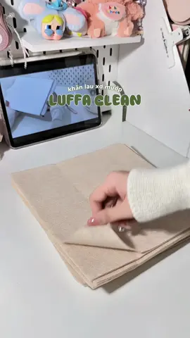 Ê thử sài khăn xơ mướp đi✨😚#cathy04 #unboxing #viral #fyp #review #muataitiktok #unboxingvideo #khanlauxomuop #luffaclean 