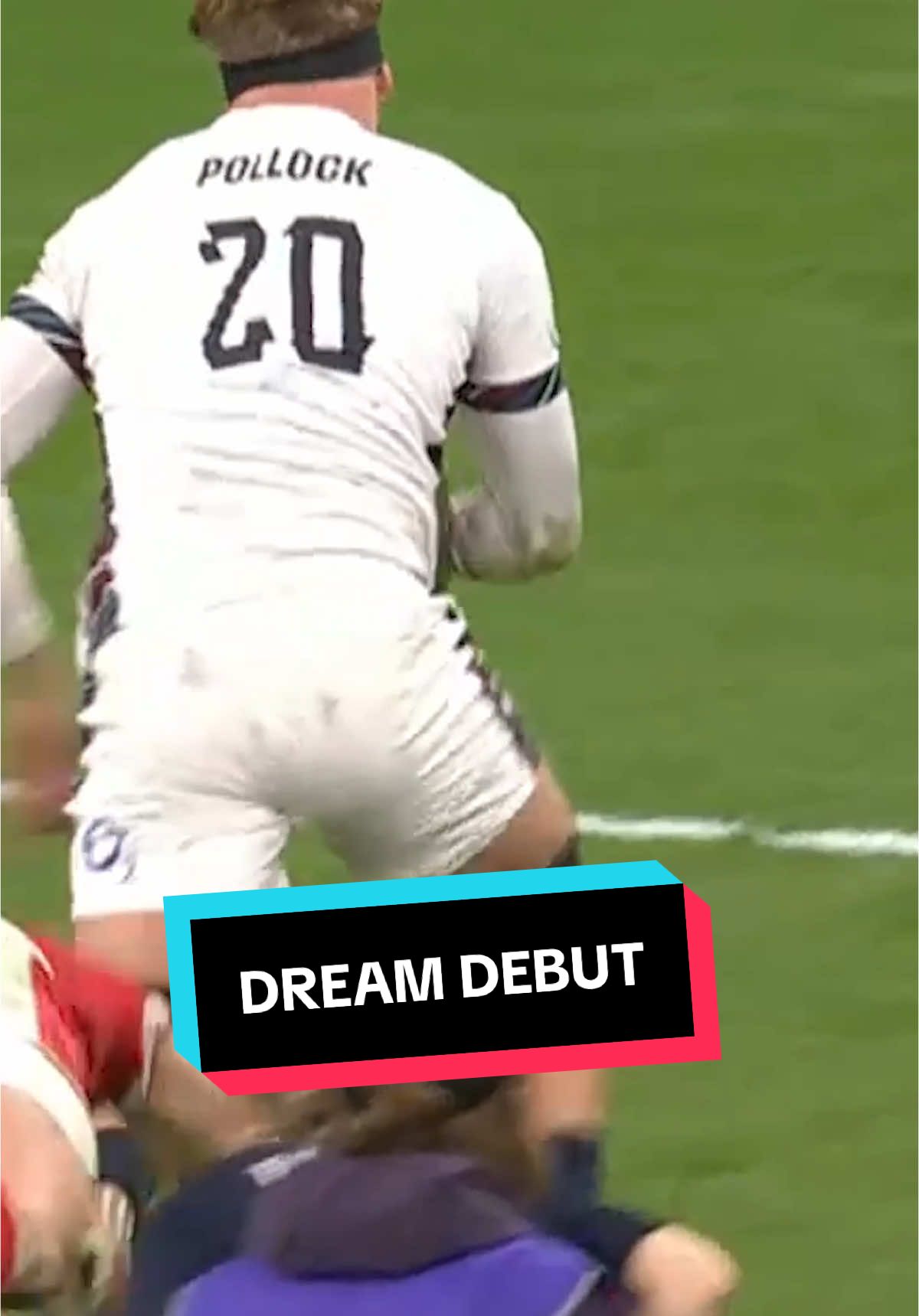 A perfect pass from George Ford. The perfect debut for Henry Pollock #rugby #EnglandRugby 