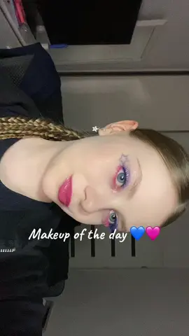 What do u think? follow me for more 💙 #makeup #makeupoftheday #motd #glitter #glittermakeup #fypp #new #blue #pink #blueeyes #pinklashes #bluelashes #mua #new #slayy #forupage #star #bluestar #bluemakeupstar #makeupstar #prettymakeup #makeupartist #makeuplook 