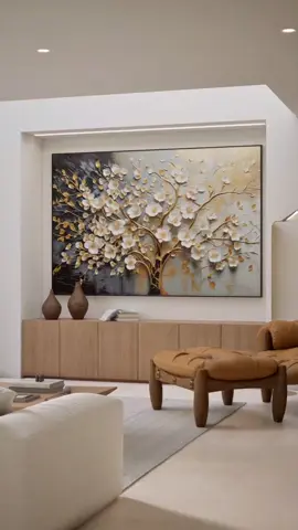 Quadro decorativo árvore da vida flores brancas! #quadrosdecorativos #memoldura #Decor #TelaCanvas #quadro #Decoração #arvoredavida 