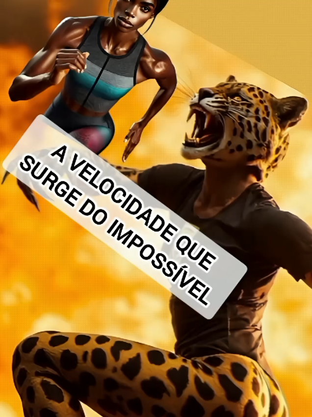 A Velocidade que Surge do Impossível. Após uma explosão dourada, uma híbrida mulher-leopardo surge. #Atletismo #Velocidade #Determinação #Superação #MotivaçãoEsportiva #ForçaInterior #ExplosãoDourada #Corrida #Treinamento #InspiraçãoAtlética
