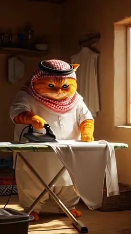 Chubby cat epic Jummah Routine  #muslim #muslimcat #islamicvideo #islamic_video #orangecat #jummah #prayer 