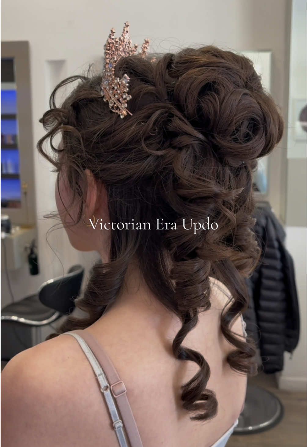 Victorian era updo 👑 #hair#updo#hairstyle#hairstylist#victorianera#bridgerton