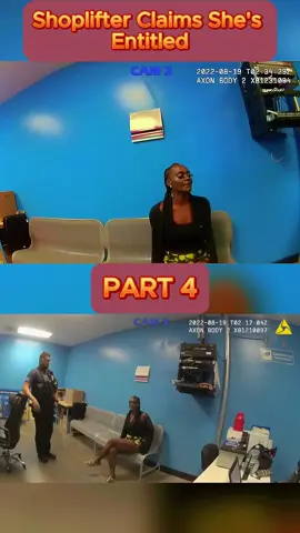 Shoplifter Claims She's Entitled - Part 4 #cops #copsoftiktok #copsontiktok #copstiktok #police #chase #copschase #foryou #fyp #usa