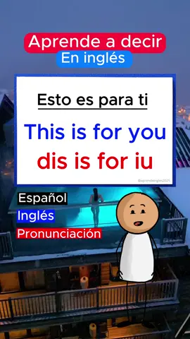 Aprende a decir esto es para ti en inglés. #aprenderingles #aprendeingles #fraseseningles #inglesutil #ingles