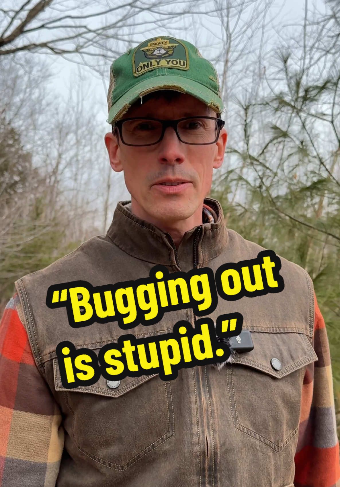 Bugging out is stupid… until it isn’t. Preppers must have contingency plans for unexpected crises. They need a plan to bug in AND a plan to bug out.  #prepper #shtf #preppertok #survivaltips #preppertips #societalcollapse #teotwawki 