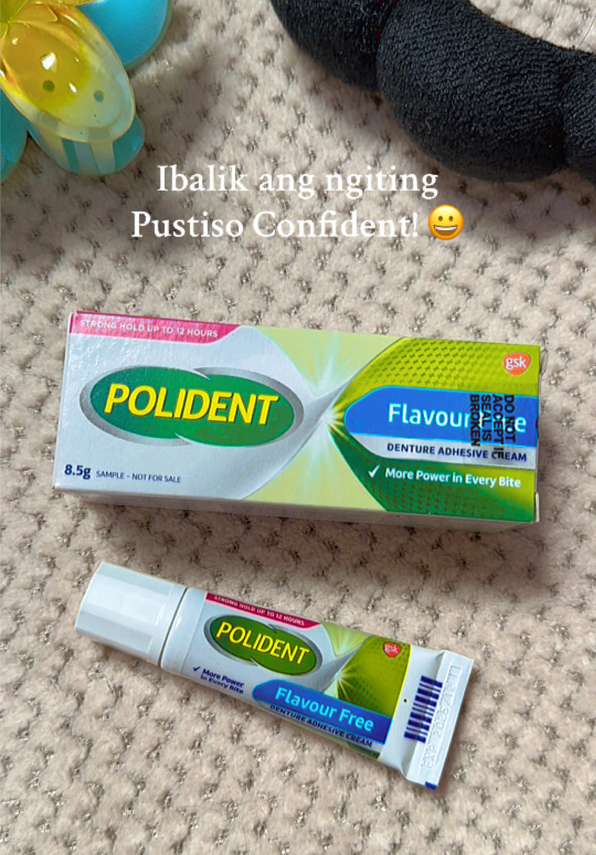 Strong hold up to 12hrs! 💪 #polident #dentureadhesivecream #confident #goodhygiene #dentures #mustbuy #fyp #fyppppppppppppppppppppppp 