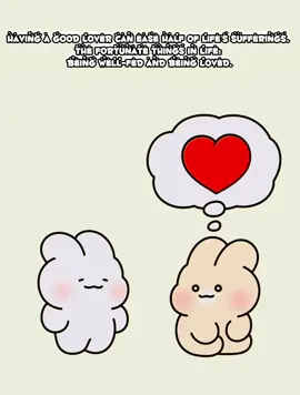 Having a good lover can ease half of life’s sufferings. The fortunate things in life: being well-fed and being loved.            #animation #Love #cute #us #couple 