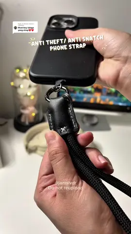 Replying to @Alfonzo Carlos definitely need to secure your phone using this phone strap 🖤 #phonestra #phonelanyard #phone #iphone #phoneaccessories #iphoneaccessories 