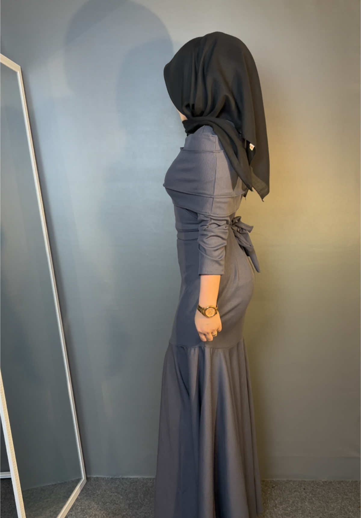 Dress duyung cantik bgt bisa buat kondangan🤍✨#dressmermaid #dressduyung #ootdhijab 