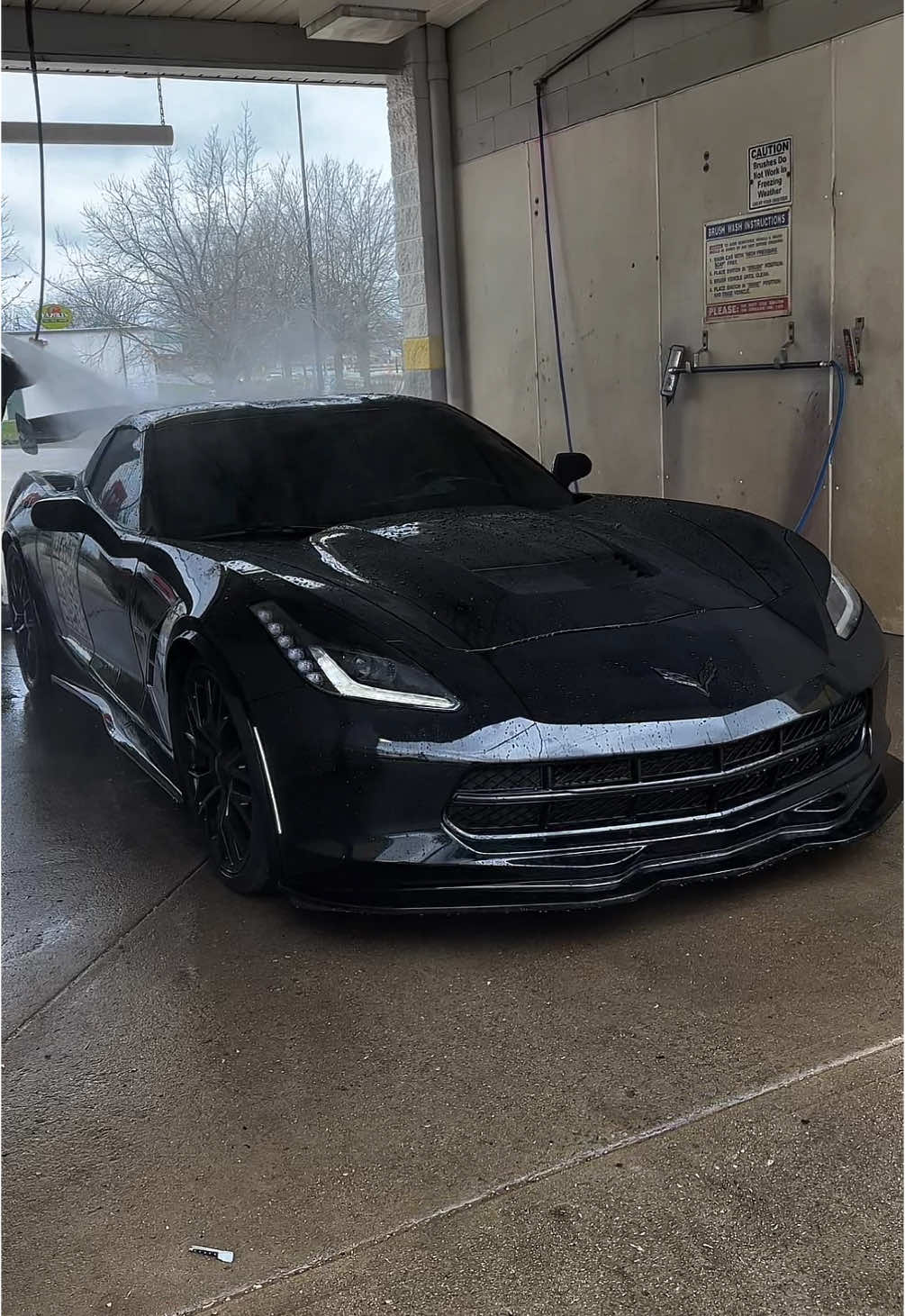 Black 700HP C7 Corvette is looking insane! #corvette #c7 #corvettec7 #fyp 