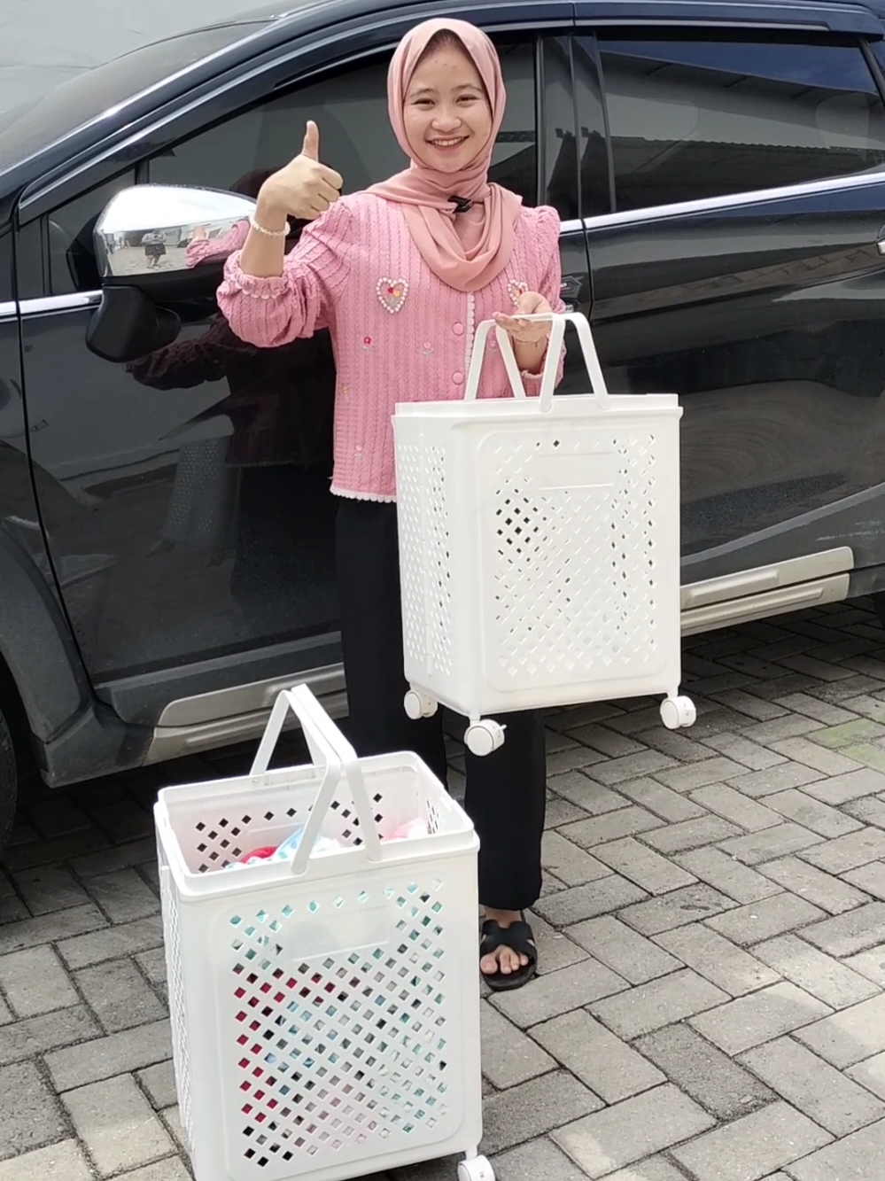 keranjang lipat serbaguna bisa simpan apa saja ni bundaaaaa🥰🥰🥰👇#keranjanglipatserbaguna #keranjanglipat #ramadanekstraseru 