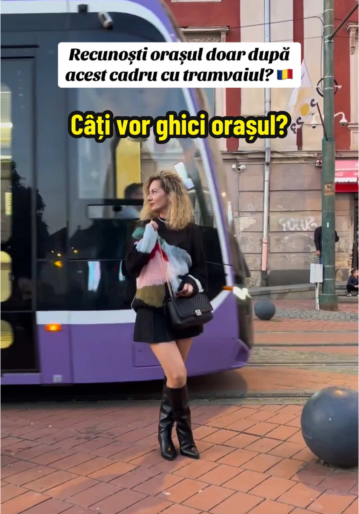 Sunt curioasă cine recunoaște orașul doar după acest cadru cu tramvaiul! Este un oraș prea frumos să nu fie recunoscut imediat… ❤️  #ghicesteorasul #ghiceste #oras #vest #romania #banat #tramvai #traveltiktok #descoperaromania 