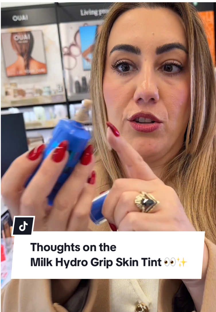 @milkmakeup's new Hydro Grip Skin Tint is for anyone who loved the gripping power of Milk’s Hydro Grip primer but wants that same comfortable adhesion in a lightweight skin tint. The novelty here is the shift from a traditional long wearing foundation to something fresher and more breathable. She’s here to grip, but in a way that feels more like a second skin. Will you be trying her? What do you think beauty queens? #MilkMakeup #HydroGrip #SkinTint #BeautyTok #thelipsticklesbians