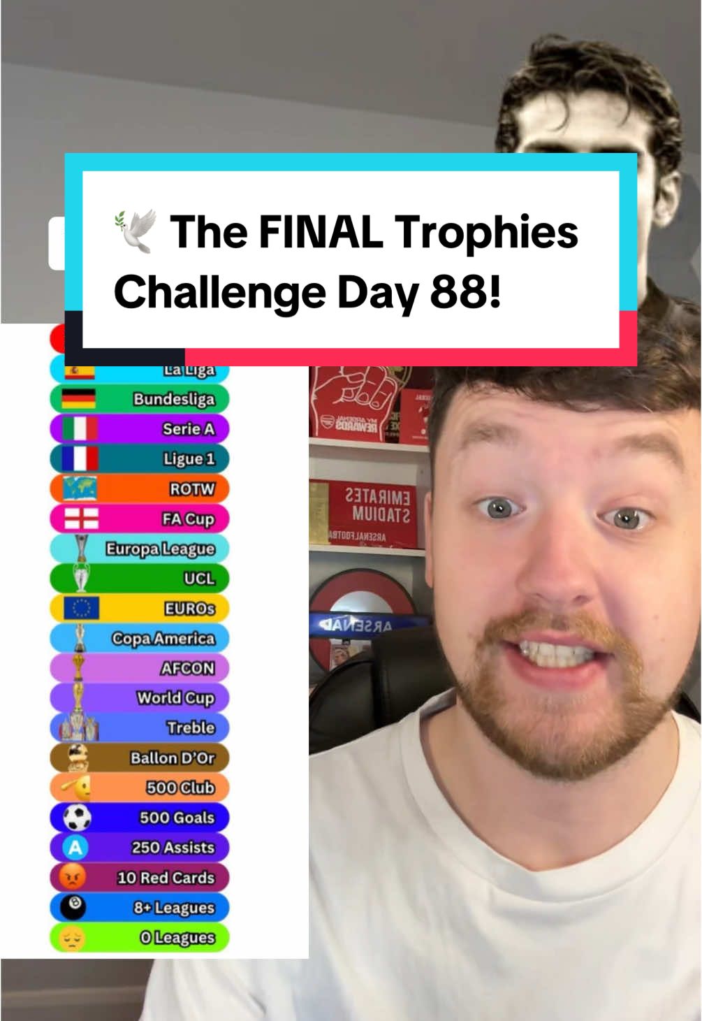 🕊️ The FINAL Trophies Challenge Day 88! #fyp #footballchallenge #footballtrivia #higherorlower #PremierLeague #laliga #bundesliga #seriea #ligue1 #MLS #eredvisie #worldcup #ucl #afcon #euro #ballondor #rorytalksfootball 