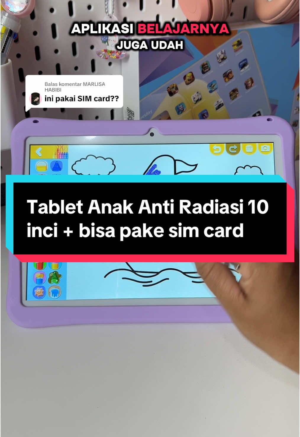 Membalas @MARLISA HABIBI kapan lagi dapat tablet android semurah ini tapi sudah full anti radiasi jadi aman banget buat anak main, belajar, nonton, browsing2, dll.  #tabletanak #tabletantiradiasi #tabletedukasianak #tabletanak10inc #tabletandroidmurah 