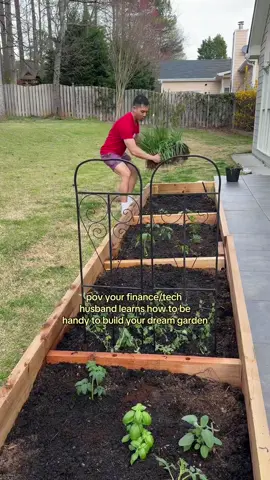 find you a partner who steps out of their comfort zone and takes the time to support you in everything that you do 🥹 #fyp #husband #gardening #marriage #backyardgarden 