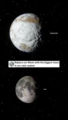 What if the Moon was replaced by Ganymede? #fyp #simulator #collision #universesandbox2 #solarsystem #universe #space