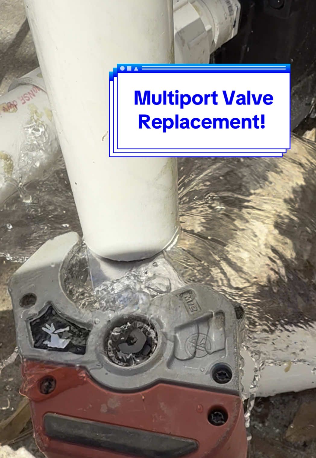 Multiport valve replacement! #poolrepair #pvc #fyp #trade #sandfilter 
