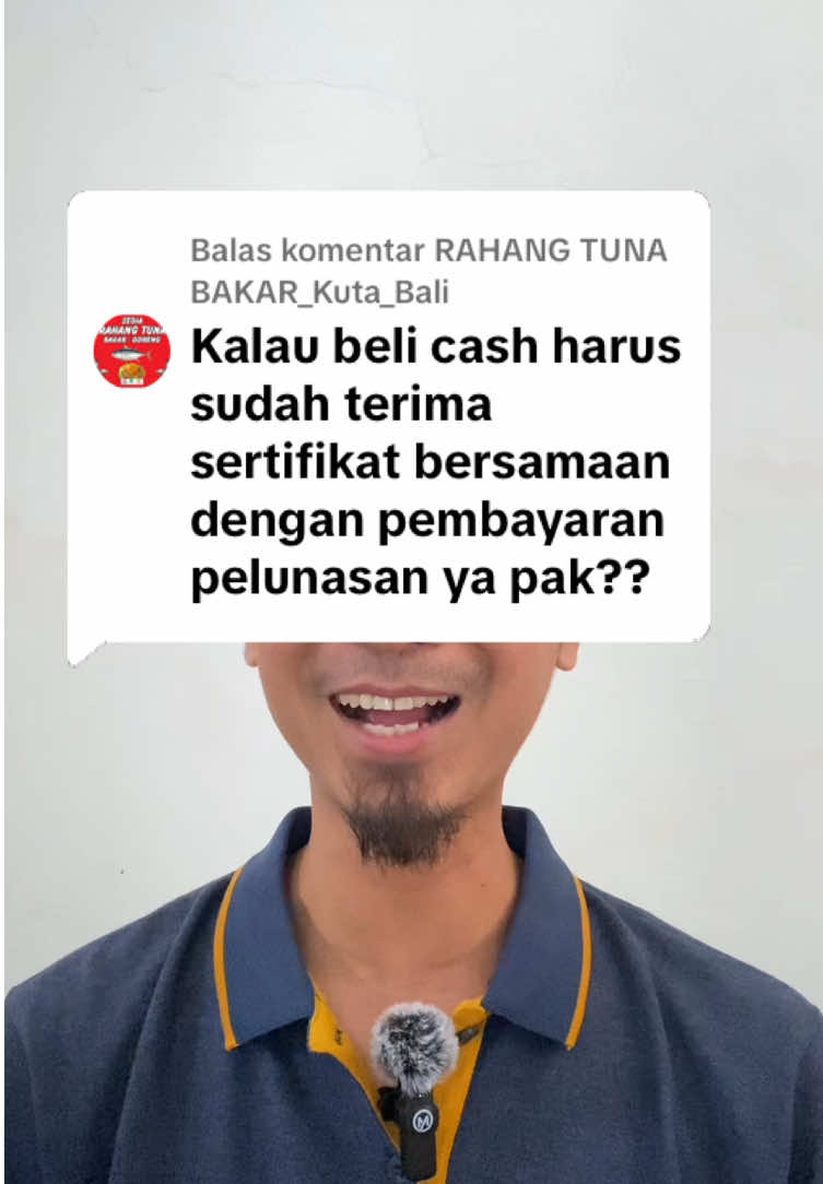 Membalas @RAHANG TUNA BAKAR_Kuta_Bali Kalo beli rumah atau tanah Cash habis pelunasan sertifikat nya di balik nama dulu baru bisa dibawa pulang disimpan, dan sertifikatnya juga udah pasti berupa sertifikat elektronik. #edukasi #belirumah #konsultasi #mixio 