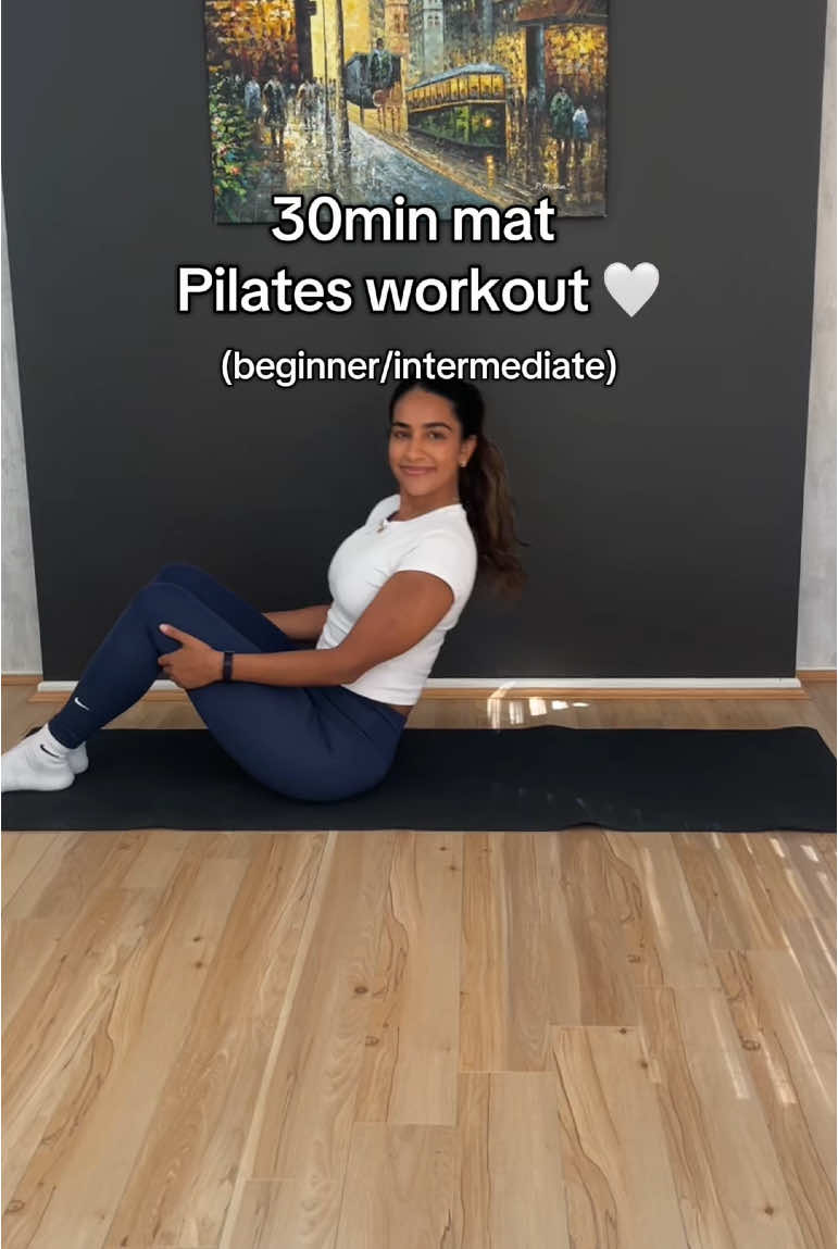 save + try this 30 minute beginner-intermediate Pilates workout you can do at home with just a mat - no other equipment needed! 🥰 #pilates #pilatesworkout #30minutepilates #homeworkout #pilatesathome #matpilates #matworkout #pilatesbeginner #pilatesarms 