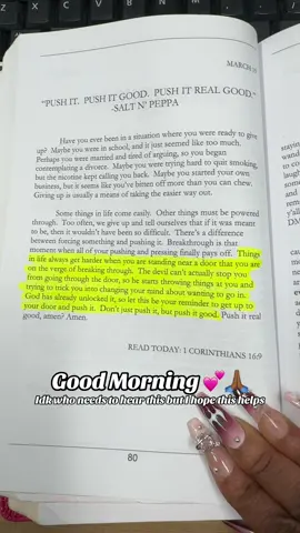 Keep pushing through those doors are opening  🙏🏾💕 #dailydevotional #christiantok #bibleverses #corinthians #motivational #god #godsfavor 