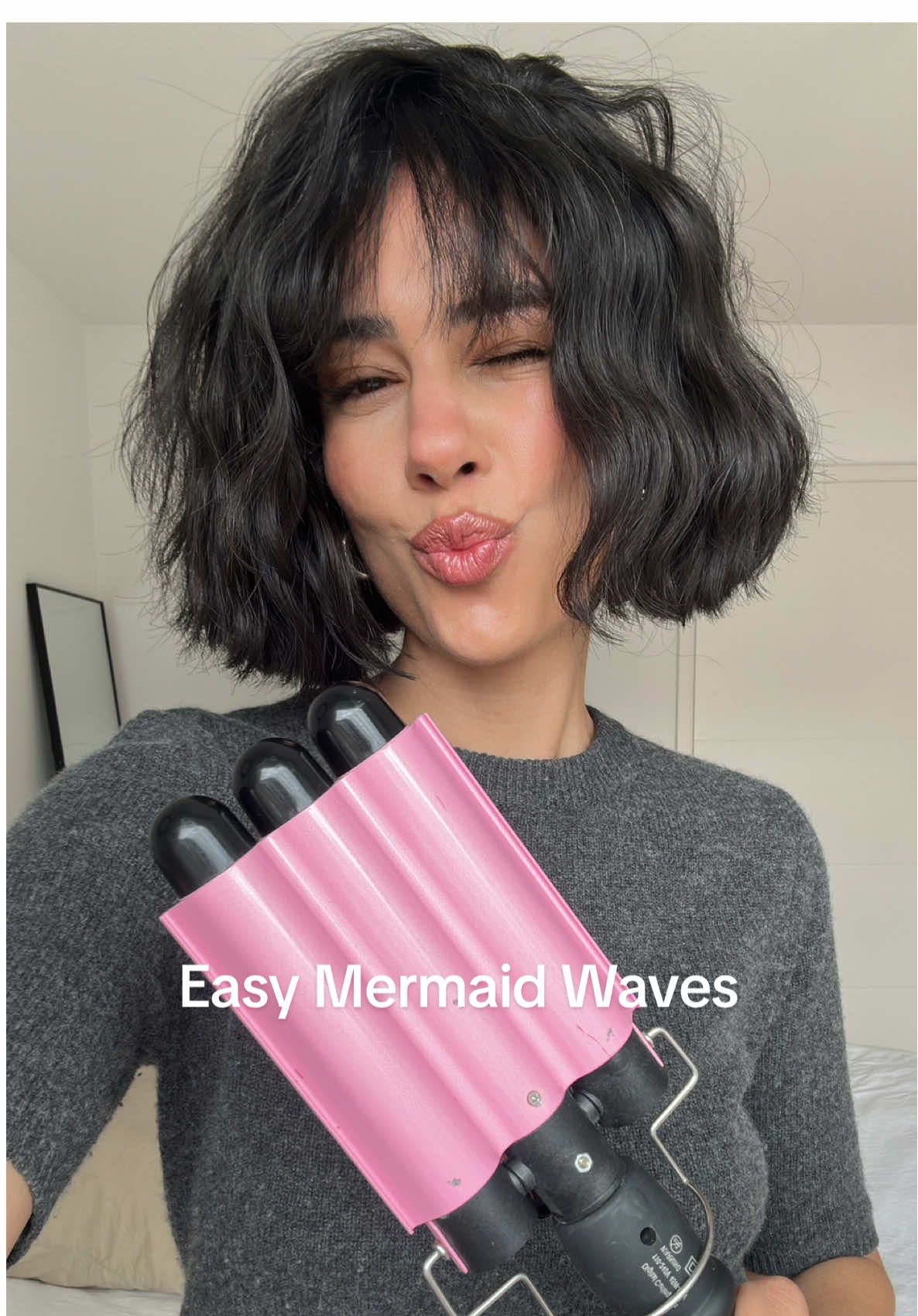 Easy Mermaid Waves 🌊  #mermaidhair #mermaidwaves #wellen #locken #hair #hairtutorial #hairstyle #easyhairstyle #waves #wavyhair #shorthair #frenchbob #fy #fyp #easyhairstyles 