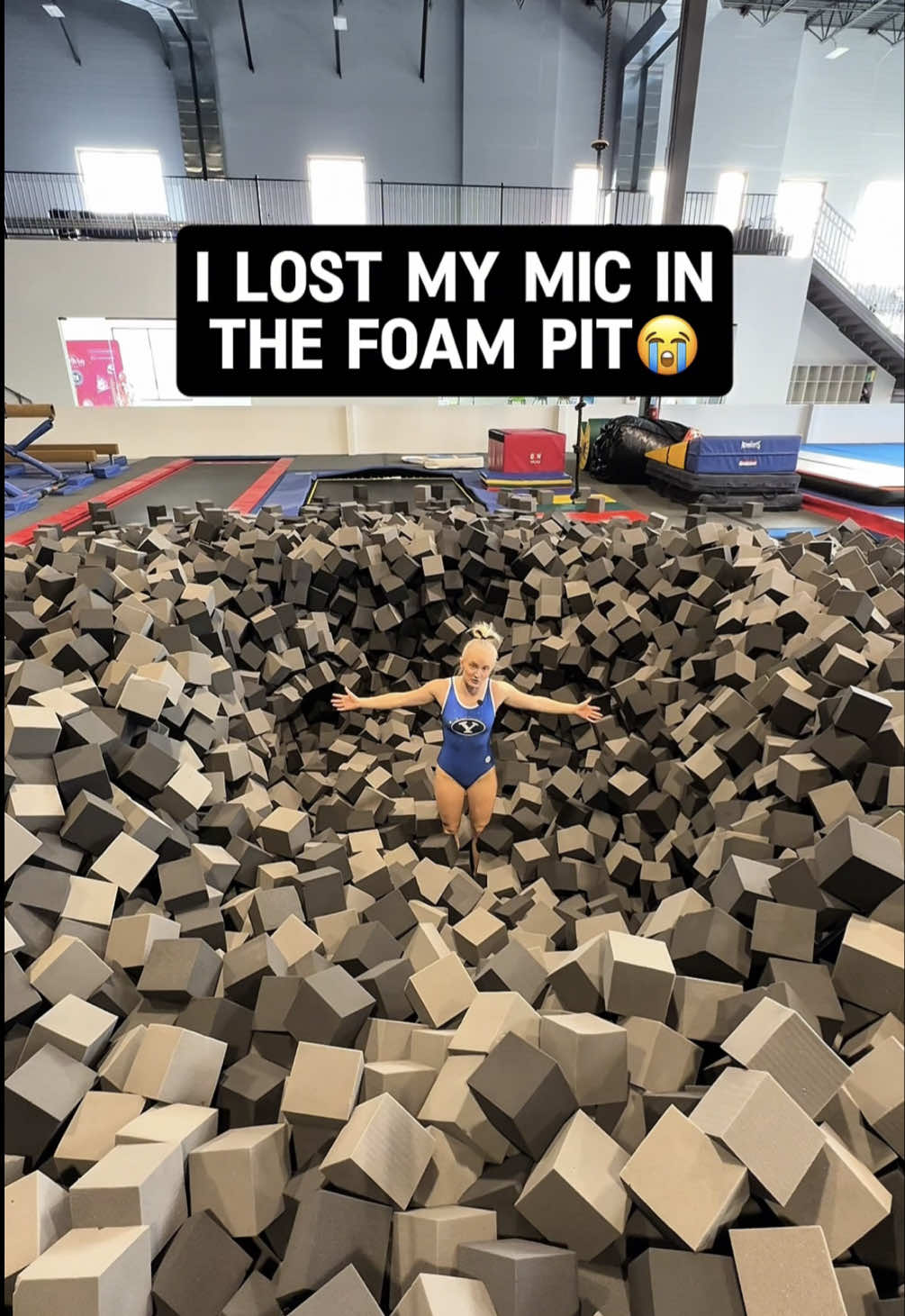 This is not how I wanted to spend my morning🥲😂 #fyp #foampit #gymnastics #gymnast #worstnightmare #funnyfails #fail #viralvideo 