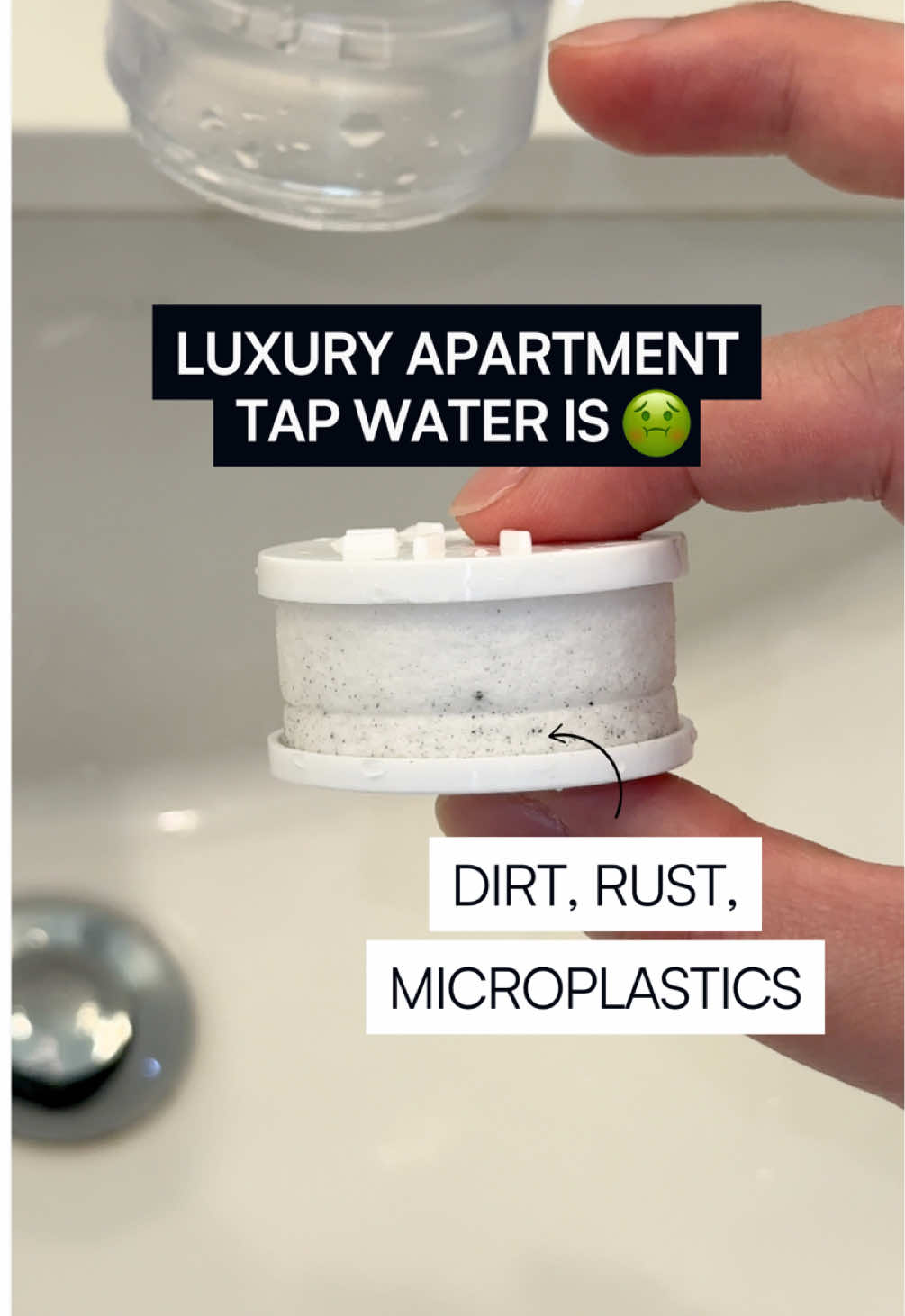How dirty is luxury apartment tap water? You’ll be shocked 😳 📍The Modern, Fort Lee, NJ Puresoft Filter: - Eliminates physical impurities in tap water, helping to prevent irritation in sensitive skin and reduce the likelihood of acne. - Neutralize chlorine, a chemical known to dry your skin. - Minimalistic design because your sink also deserves to look good. - Made in Korea, home of skincare and K-Beauty. #waterfilter #skincare #puresoftfilter #water #tapwater #SkinCare101 #skincareroutine #skincareproducts #skincarecommunity #cleanwater #naturalskincare 