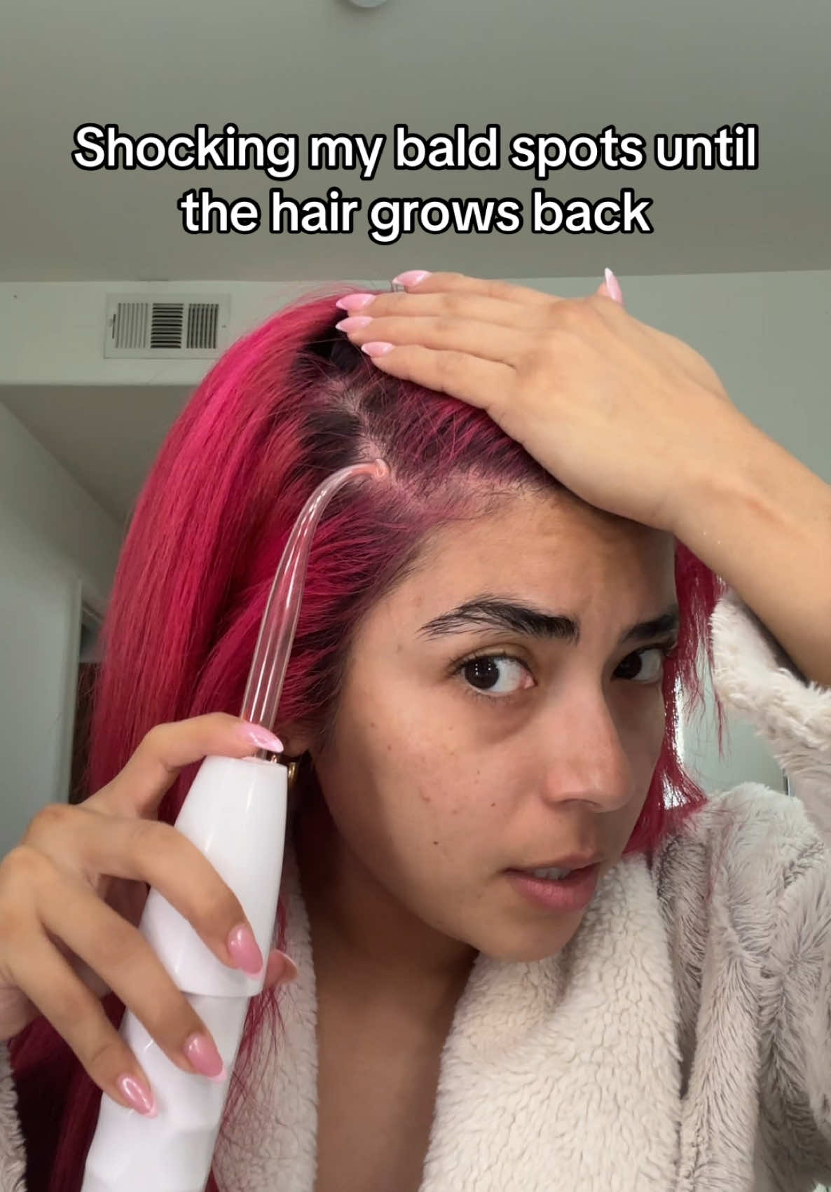 Anotha day anotha bald spot #bald #highfrequency #hairloss 