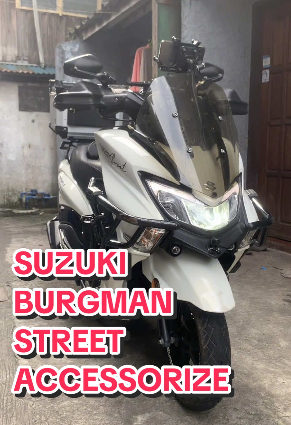Suzuki Burgman Street Accesorize! #suzukiburgman #burgmanstreet125 #burgman #motorcycle #motorcyclesoftiktok #motoraccessories #longride #cityride #scooter #fy #fyp #trending #viral 