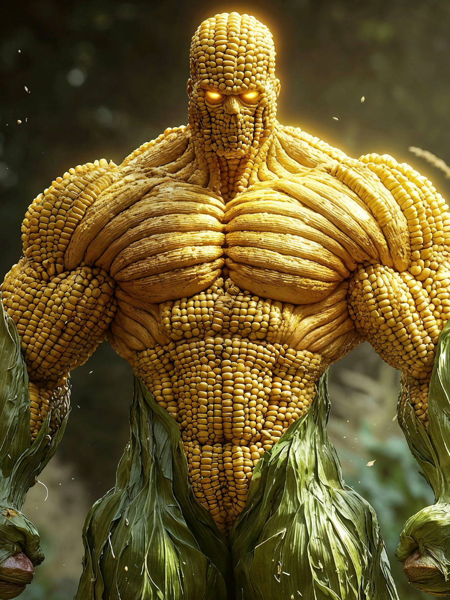 🌽💪🔥 AI Human-Food Fusion: What if a Man transformed into a Hybrid of Human and Corn? In the heart of a vast cornfield, a Man slowly morphs into a powerful hybrid, merging with the corn. Watch this incredible AI Fusion Transformation! 👀 #aiart #hybrid #fusion #aitransformation #humanhybrid 