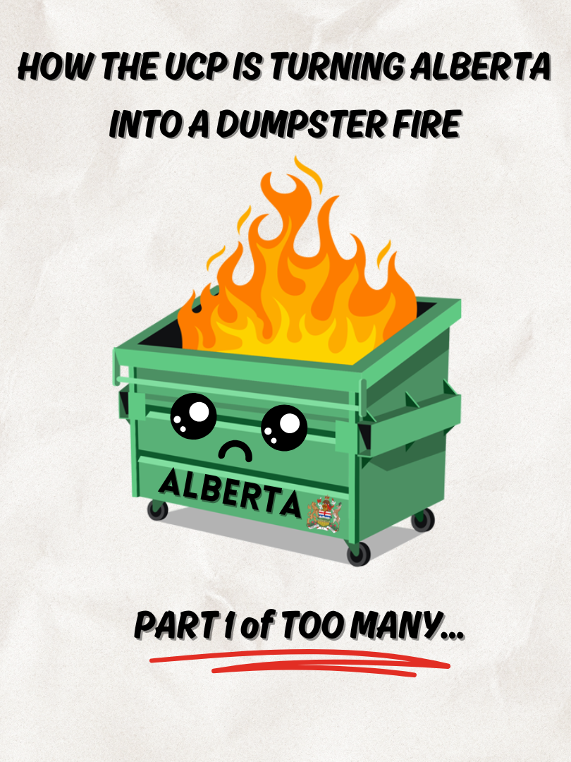 How the UCP is turning Alberta into a dumpsterdire#daniellesmithisunfittolead #AlbertansDeserveBetter #UCPCorruption #DanielleSmithMUSTGO#UCPCorruptCare