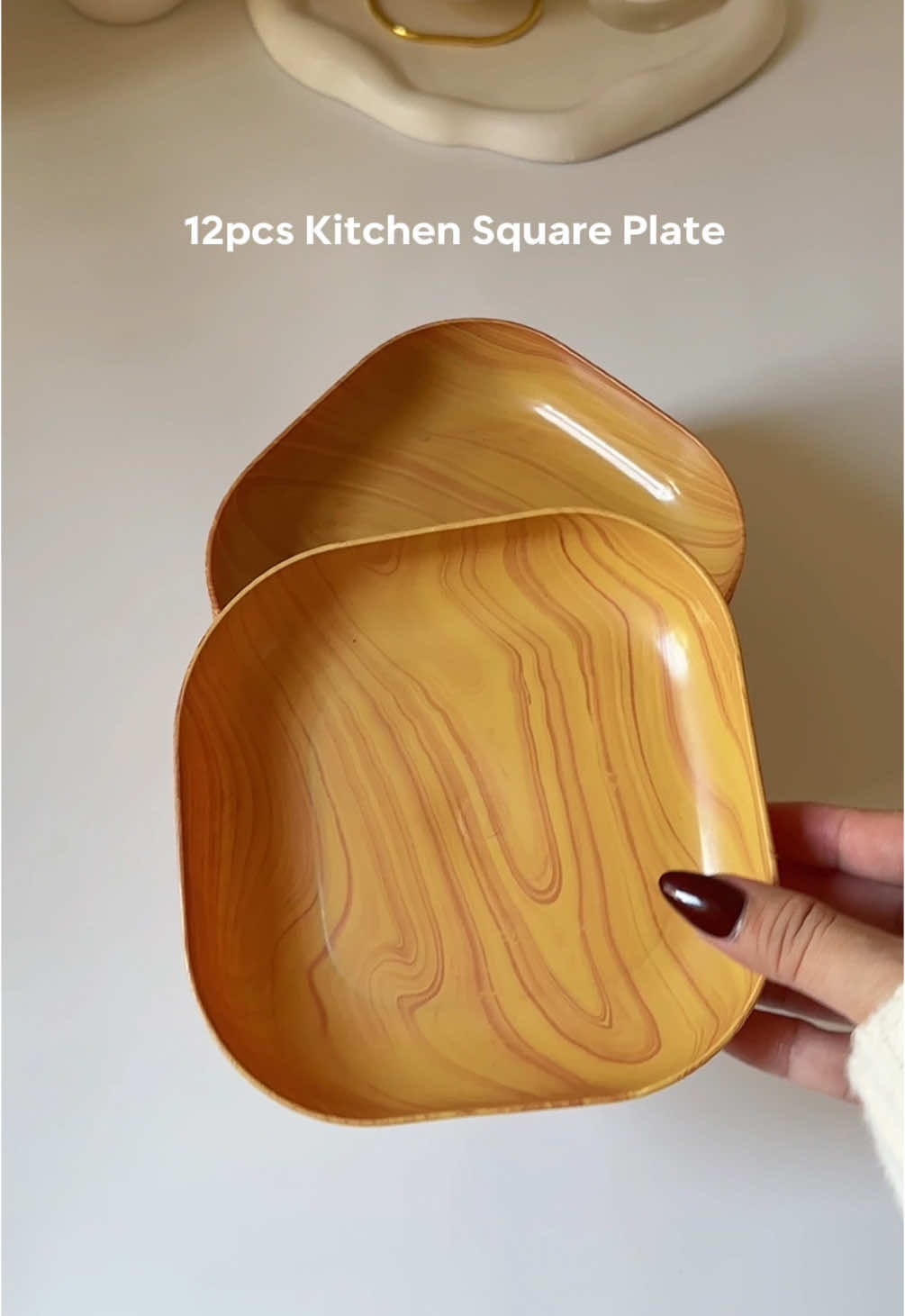 #CapCut #kitchenplates #fyp #foryoupage #squareplate #woodenplate 