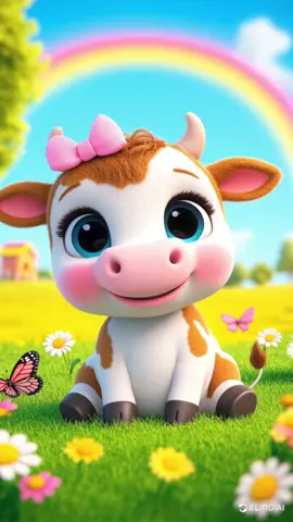 Vaquita de Aprende con música infantil ve a nuestro canal de YouTube y ve los videos completos 🥰😍 #vaquita #vaca #niños #infantil #baby 