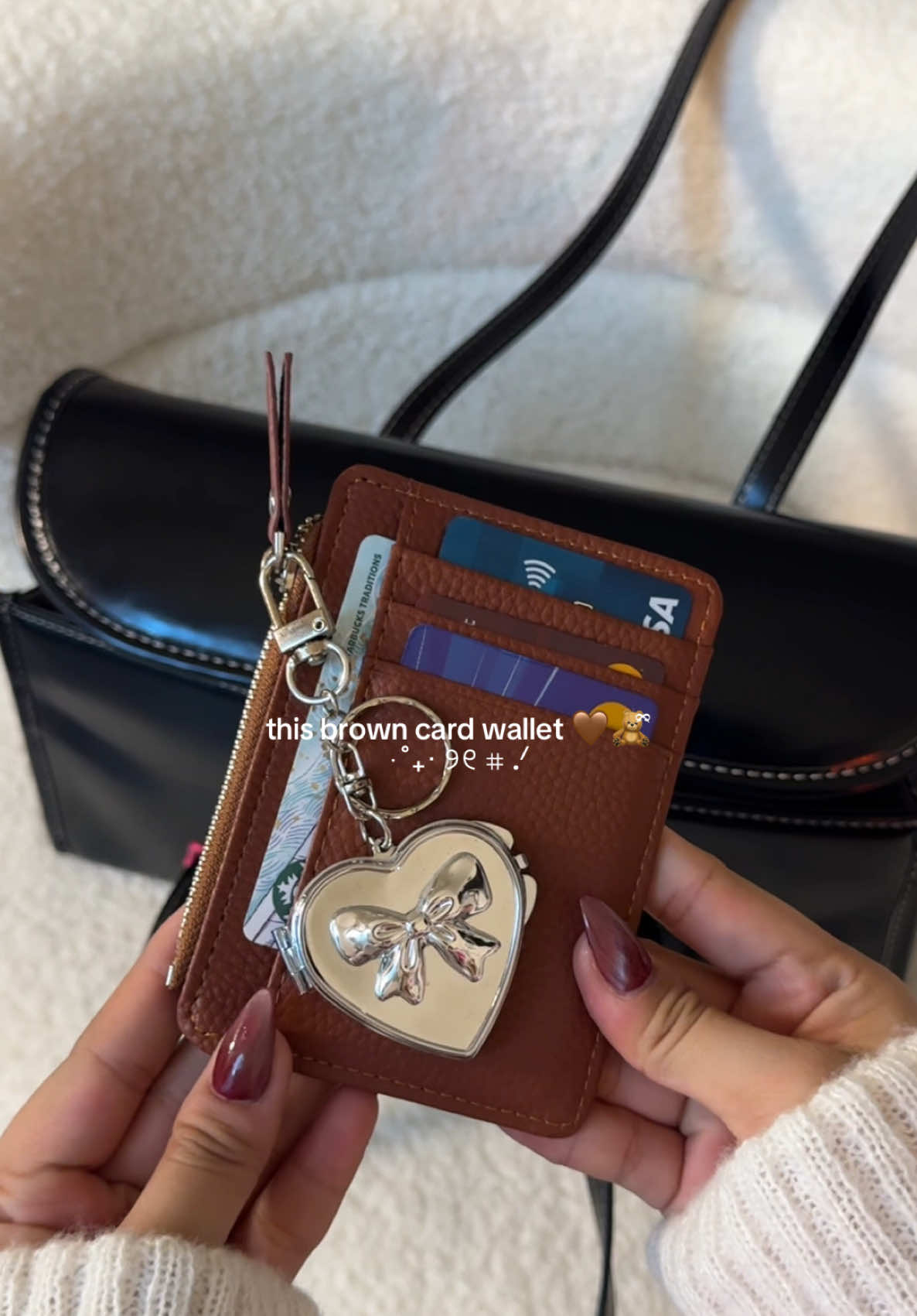 slim and compact brown card wallet of my dreams ☁️✨🤎 #cardholder #cardwallet #slimcardholder #walletrecommendation 