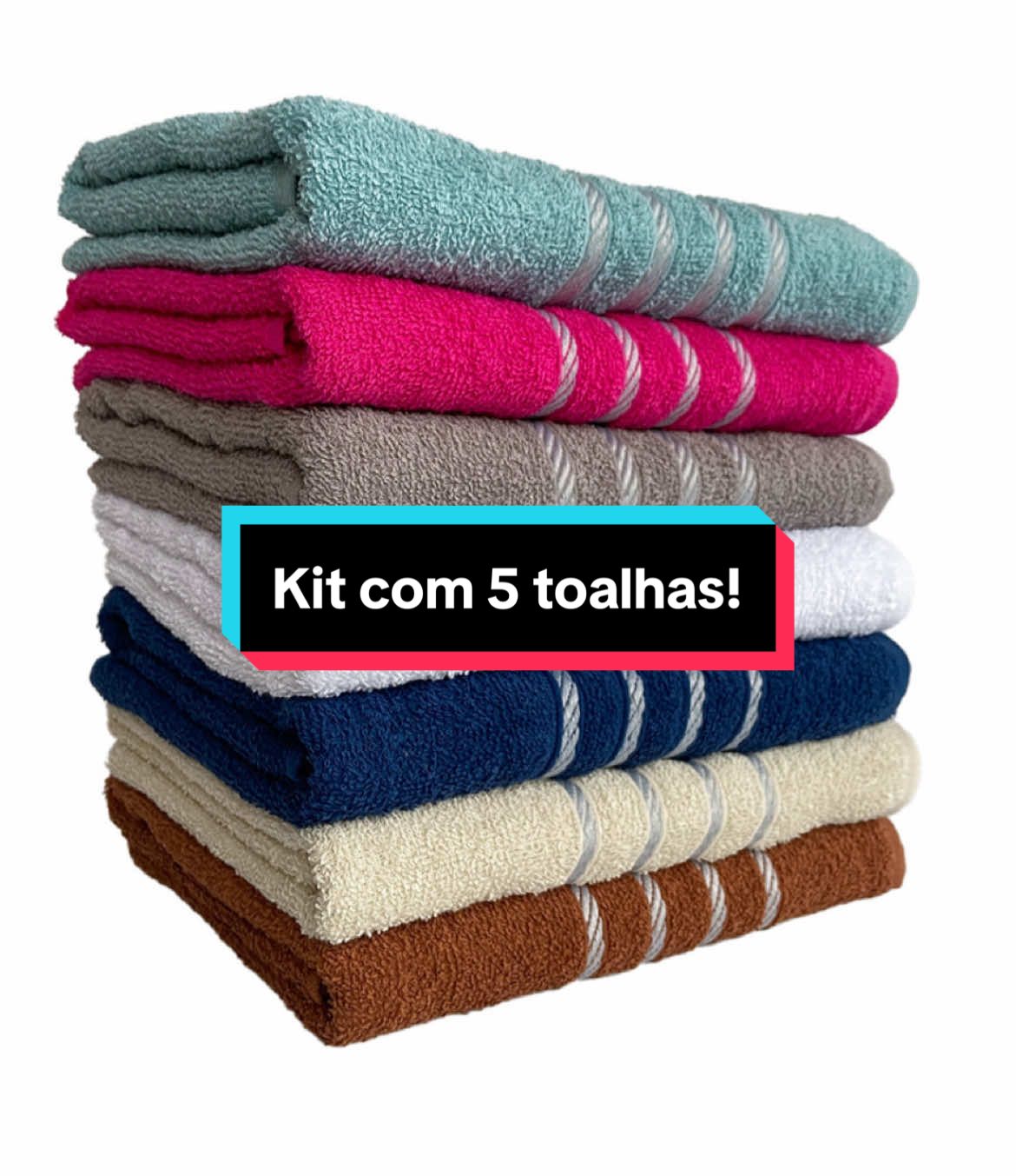 Para tudo kit 5 toalhas a partir de 69,90 link na bio ou pelo código: CBR-JSP-SSC #achadosshopee #casa #banho #toalha #toalhasdebanho 