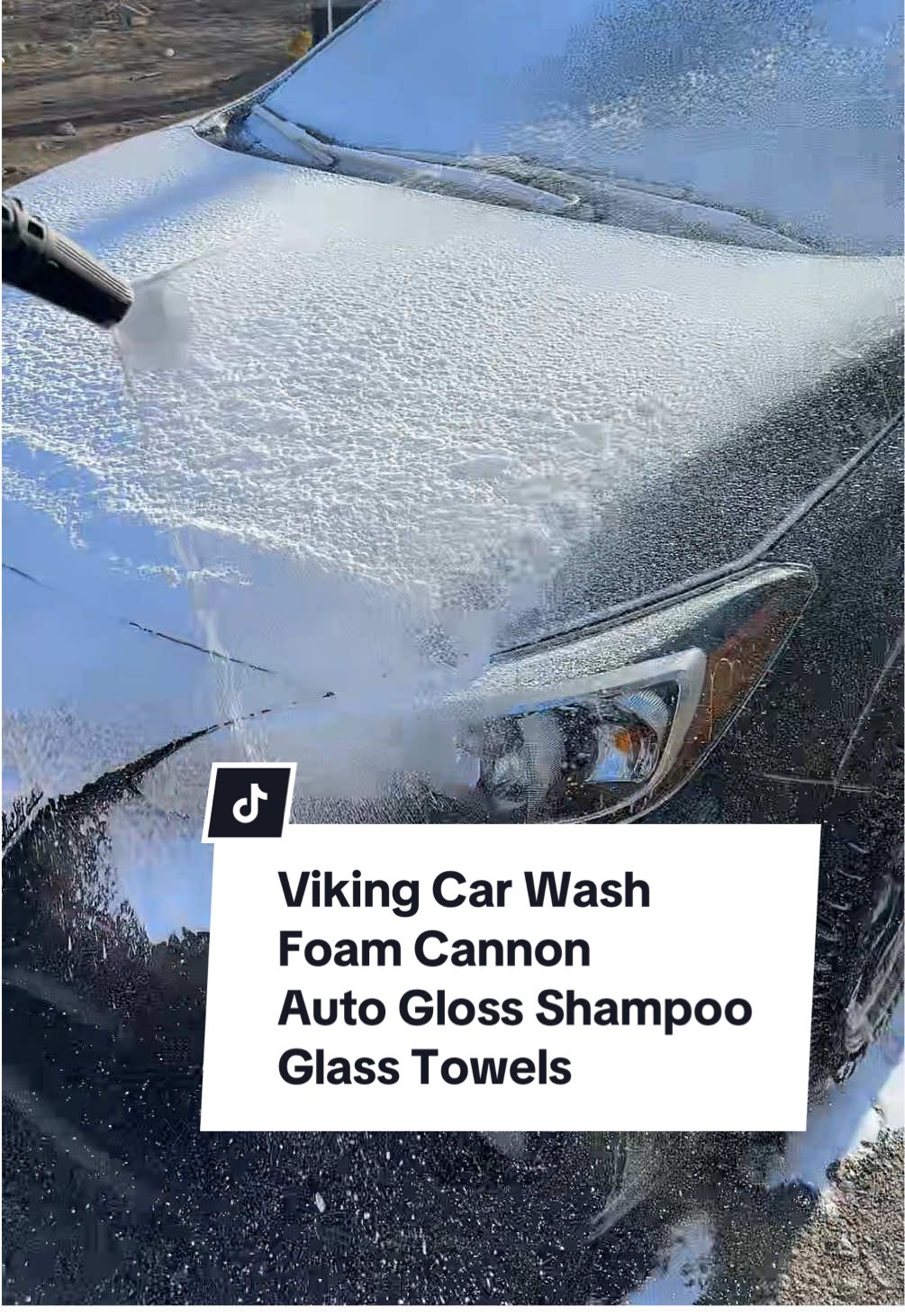 If you have a pressure washer, then you need a foam cannon.  Thanks @VIKING Car Care for the shiny finish!  #vikingfoamcannon #vikingcarcare #vikingautogloss #vikingautoglossshampoo #cardetailing #carwashing #tiktokshopspringglowup #carcare 