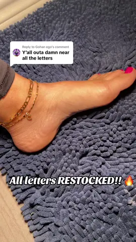 Replying to @Gohan ego run before they are all gone again! #anklet#anklebracelet#summervibes#initial#initials#jewelry#freeshipping#TikTokShop#initial#Summer 