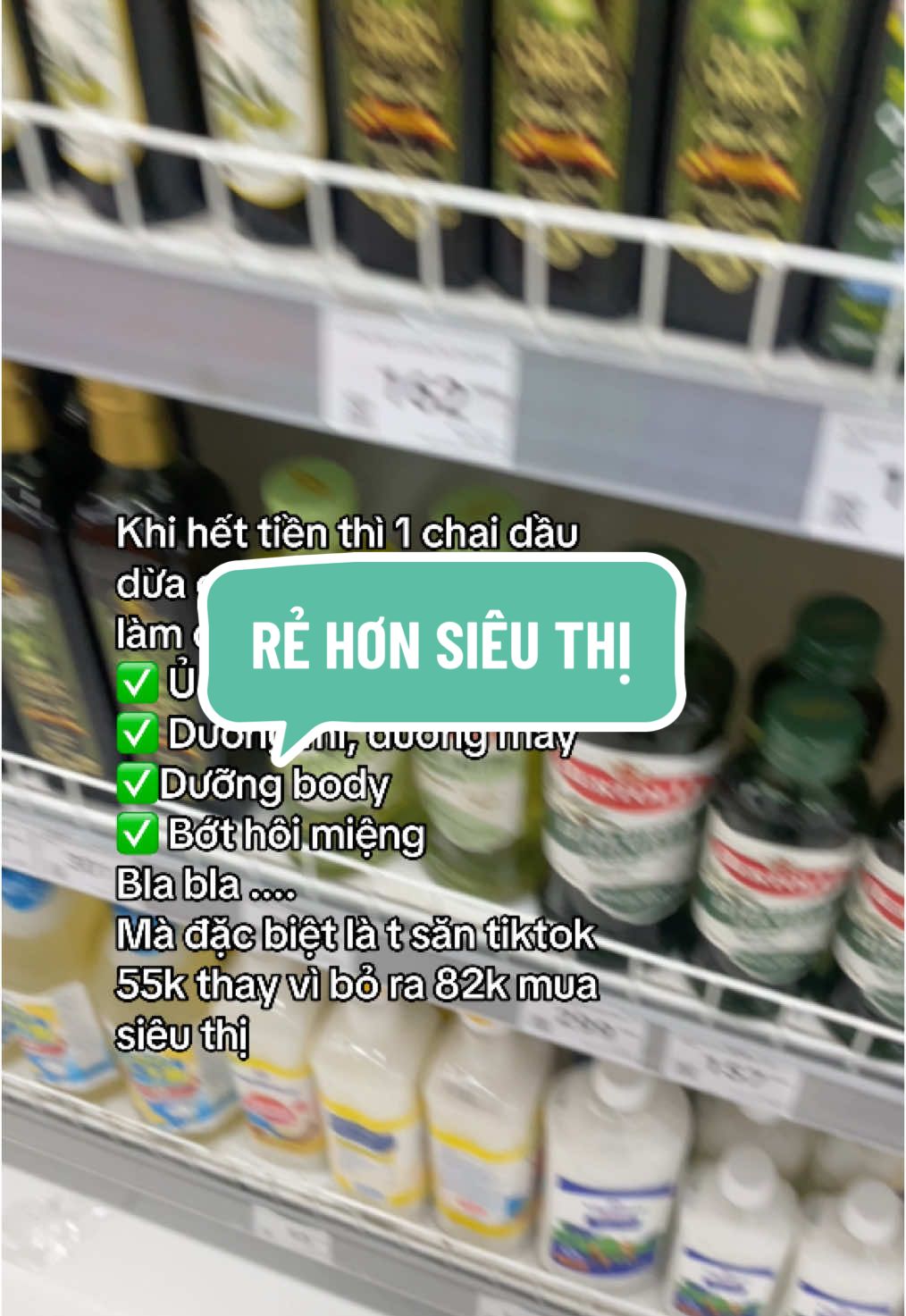 nghèo nên dùng dầu dừa cân tất #linhsieuthi #daudua #dauduavietcoco #vietcoco #meolamdep #lamdep 