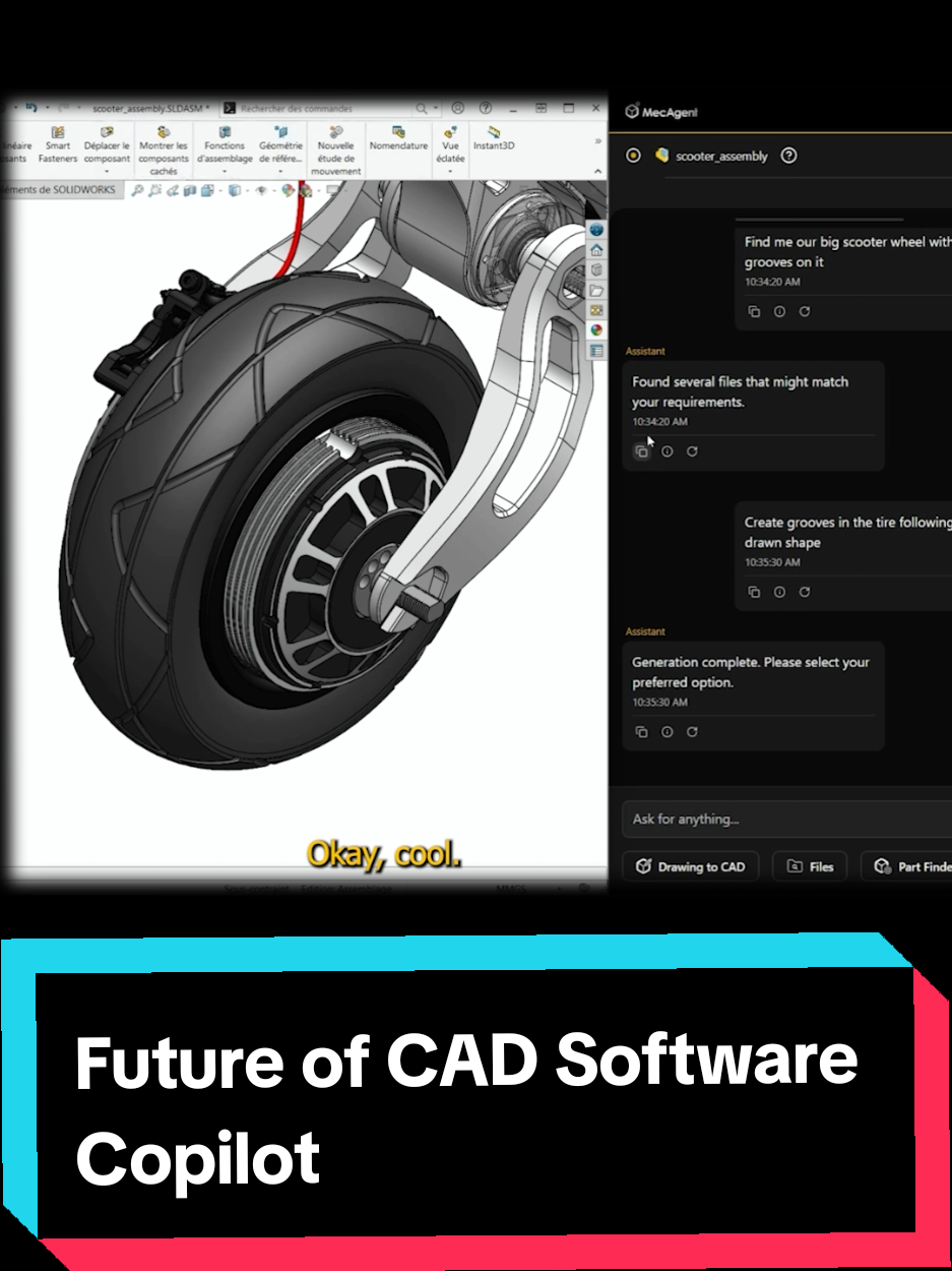 This is what AI in mechanics could look like in the coming months #innovation #cadsoftware #ai 