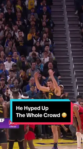Quentin Post hypes up the whole GSW crowd doing this 👀🎉 #NBA #Basketball #Warriors #GoldenStateWarriors #JimmyButler 
