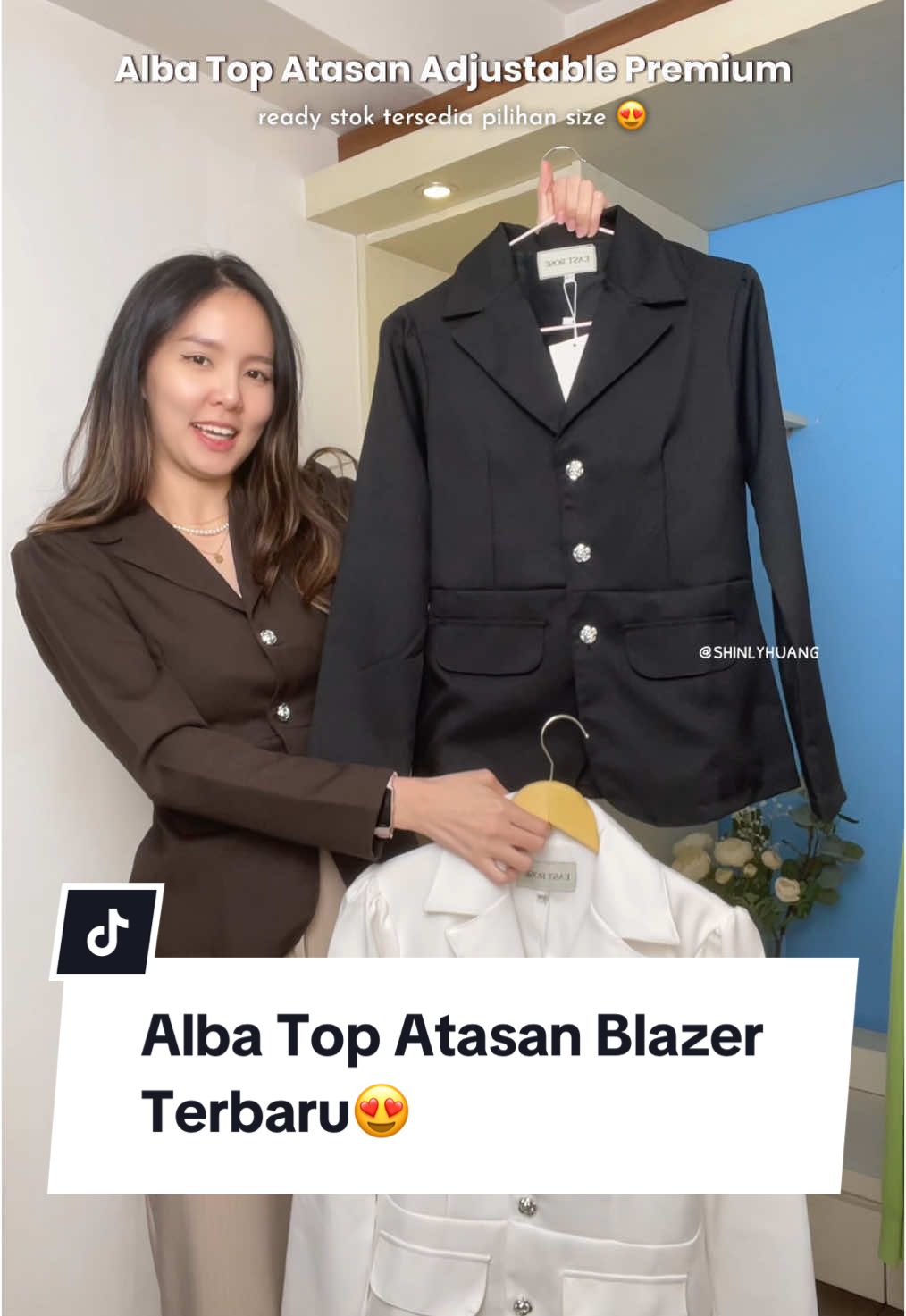 alba top atasan blazer baru😍 suka warna apa bebs? #fashioninspo #bukber #blazeroutfit #classystyle 