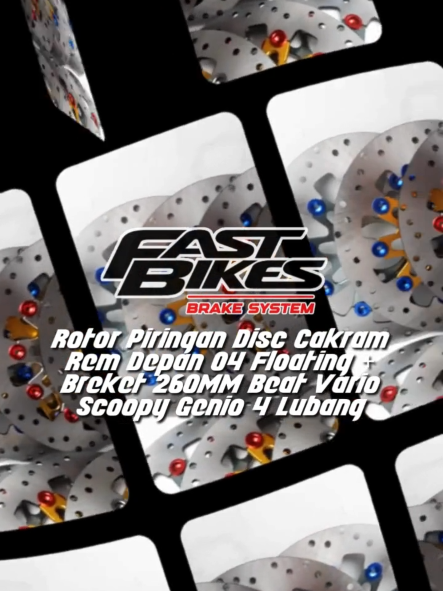Piringan Floating ROTOR 04 + Breket 260MM Beat Vario Scoopy #piringan #viral #fypシ゚ #tiktok #aksesorismotor #indonesia #piringancakram #beat #vario #fyp #viral #floating