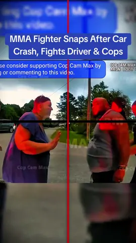 MMA Fighter Snaps After Car Crash, Fights Driver & Cops #cops #copsoftiktok 