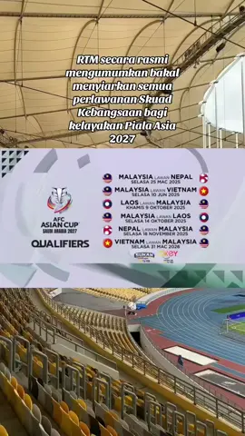 RTM secara rasmi mengumumkan bakal menyiarkan semua perlawanan Skuad Kebangsaan bagi kelayakan Piala Asia 2027 📷 Sukan TV RTM #malaysia #harimaumalaya #ekorharimausejati #malaysiafootball #footballedit #fypppp #hotice 