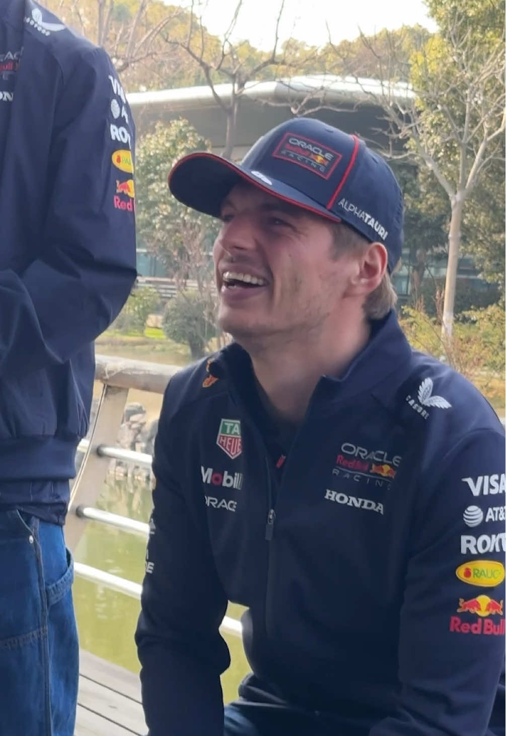 Officially out of breath 🤣 #f1 #maxverstappen #funny #laughing 