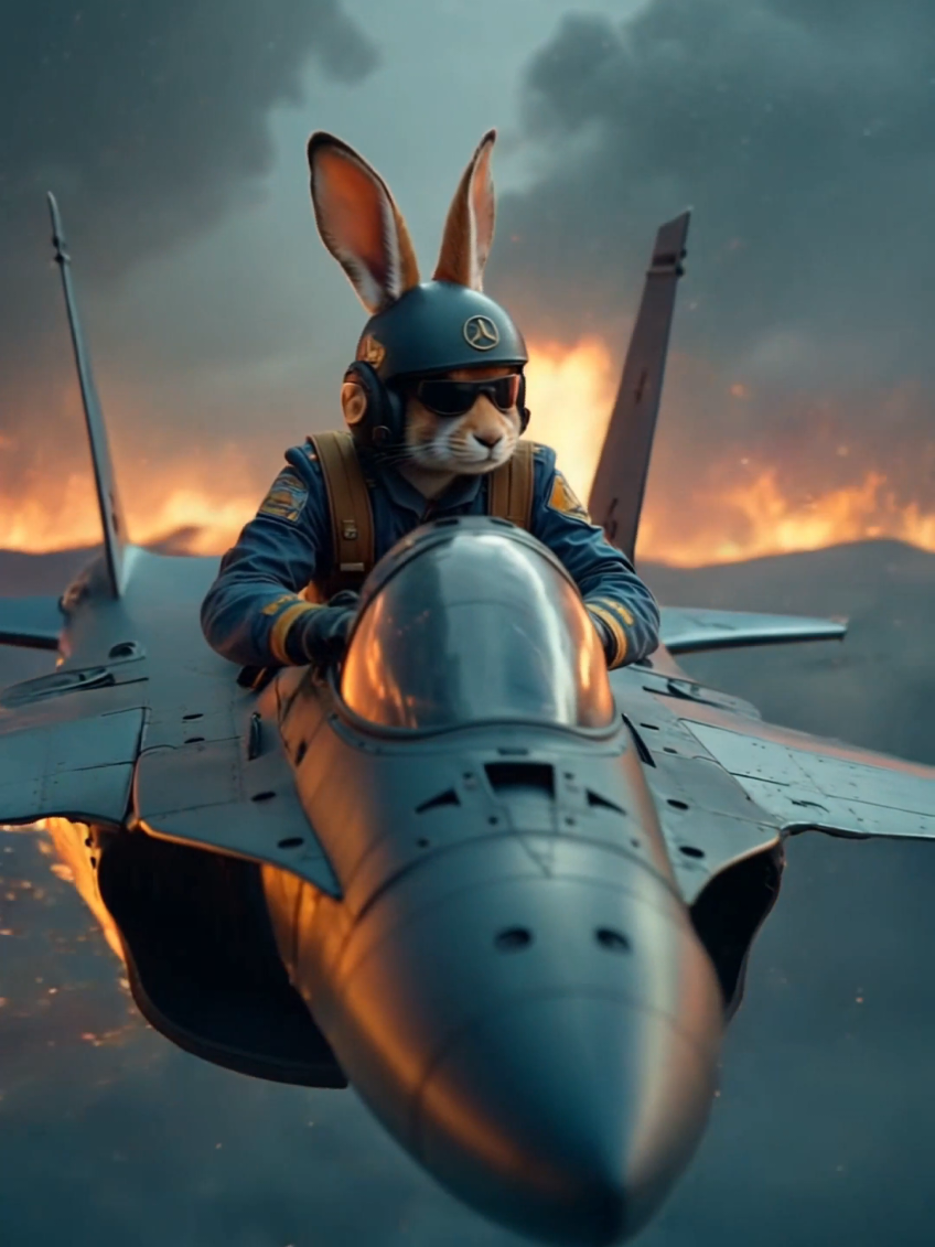 Animal Fighter Pilots #pets #animals #pilot #fighter #fighterjet #aivideo #actionmovie #battle #cute 